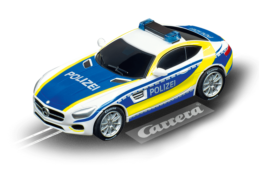 Slotcar Mercedes-AMG GT Coupé Polizei Autorennennbahn Carrera 20064118 GO!! 