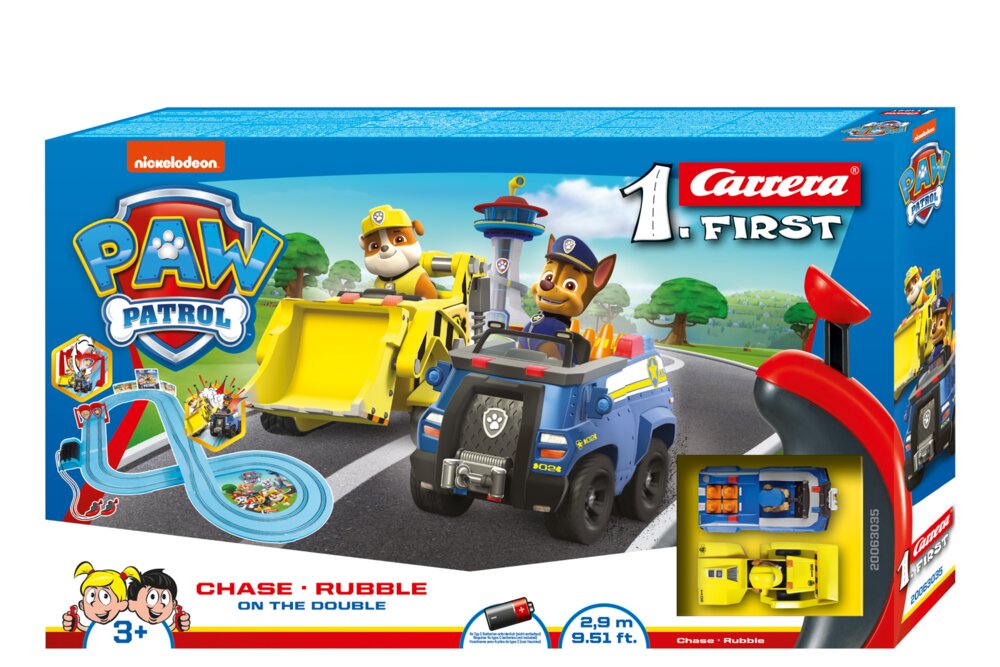 Paw Patrol Chase & MARSHALL Track Patrol 2 voitures de course Carrera 